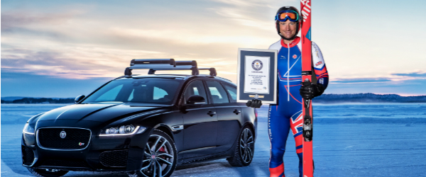 Olympic Skier and Jaguar Break Ice-Cool Guinness World Records Title