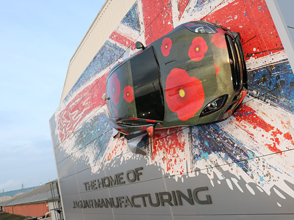 #JLRemembers - Jaguar's 35-foot tribute to Remembrance Day